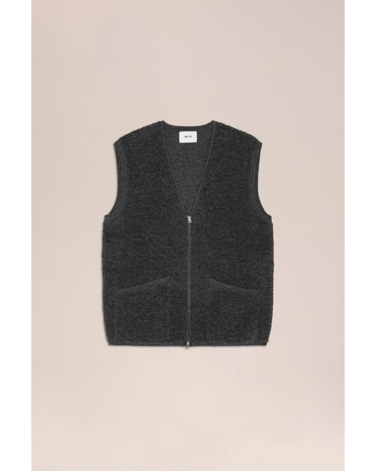 GILET sans manches NN.07 MADS GRIS ANTRACITE