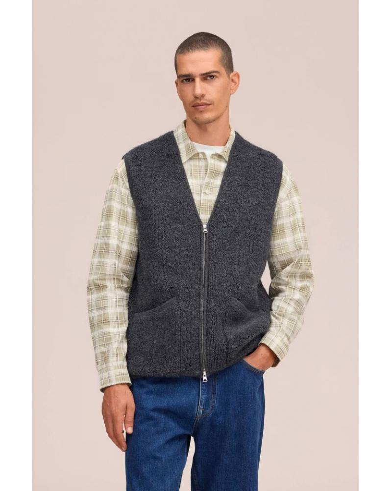 GILET sans manches NN.07 MADS GRIS ANTRACITE